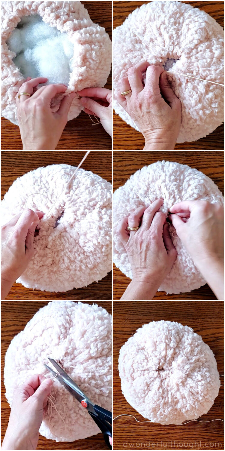 Sherpa Pumpkin Pillow Diy A Wonderful Thought