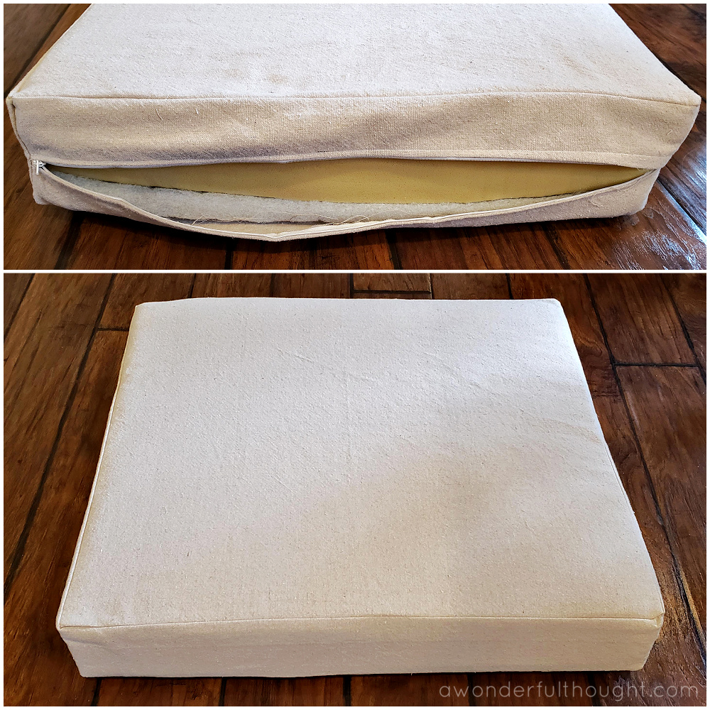 DIY Drop Cloth Patio Cushion Covers - A Wonderful Thought