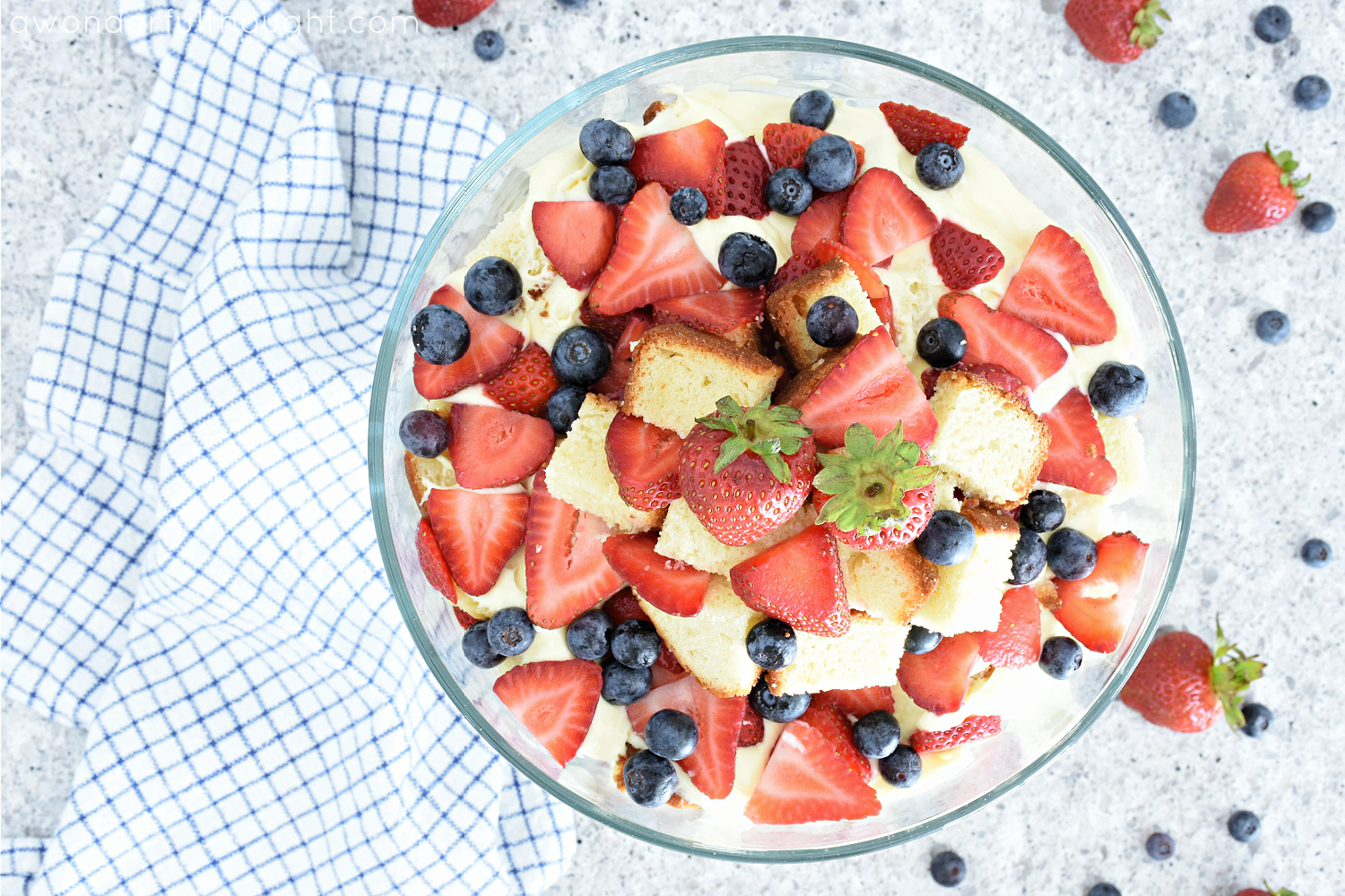 Strawberry And Blueberry Trifle - A Wonderful Thought