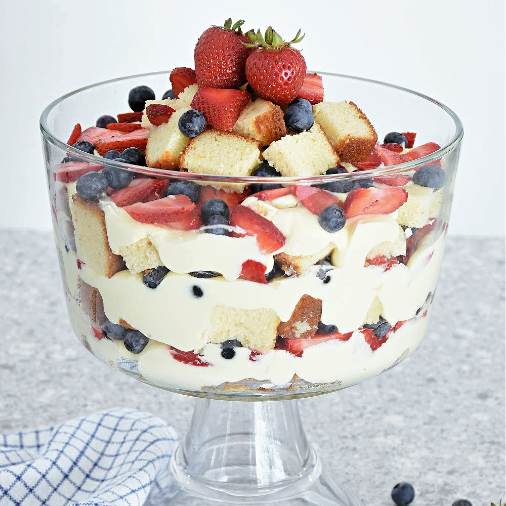 Strawberry And Blueberry Trifle - A Wonderful Thought