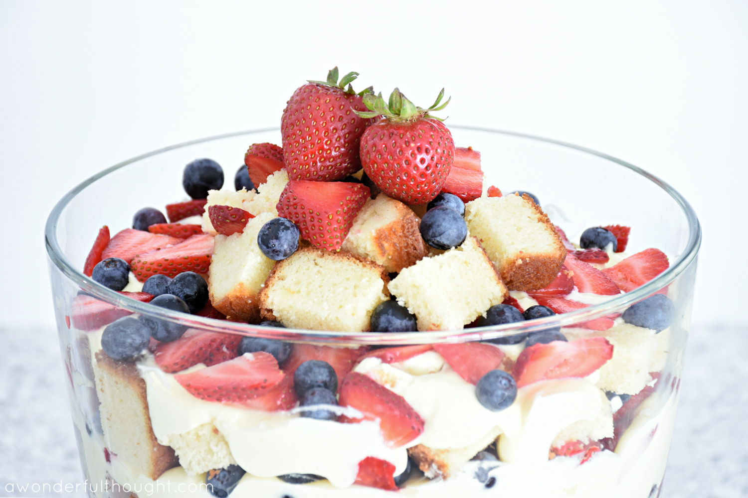 Strawberry And Blueberry Trifle - A Wonderful Thought