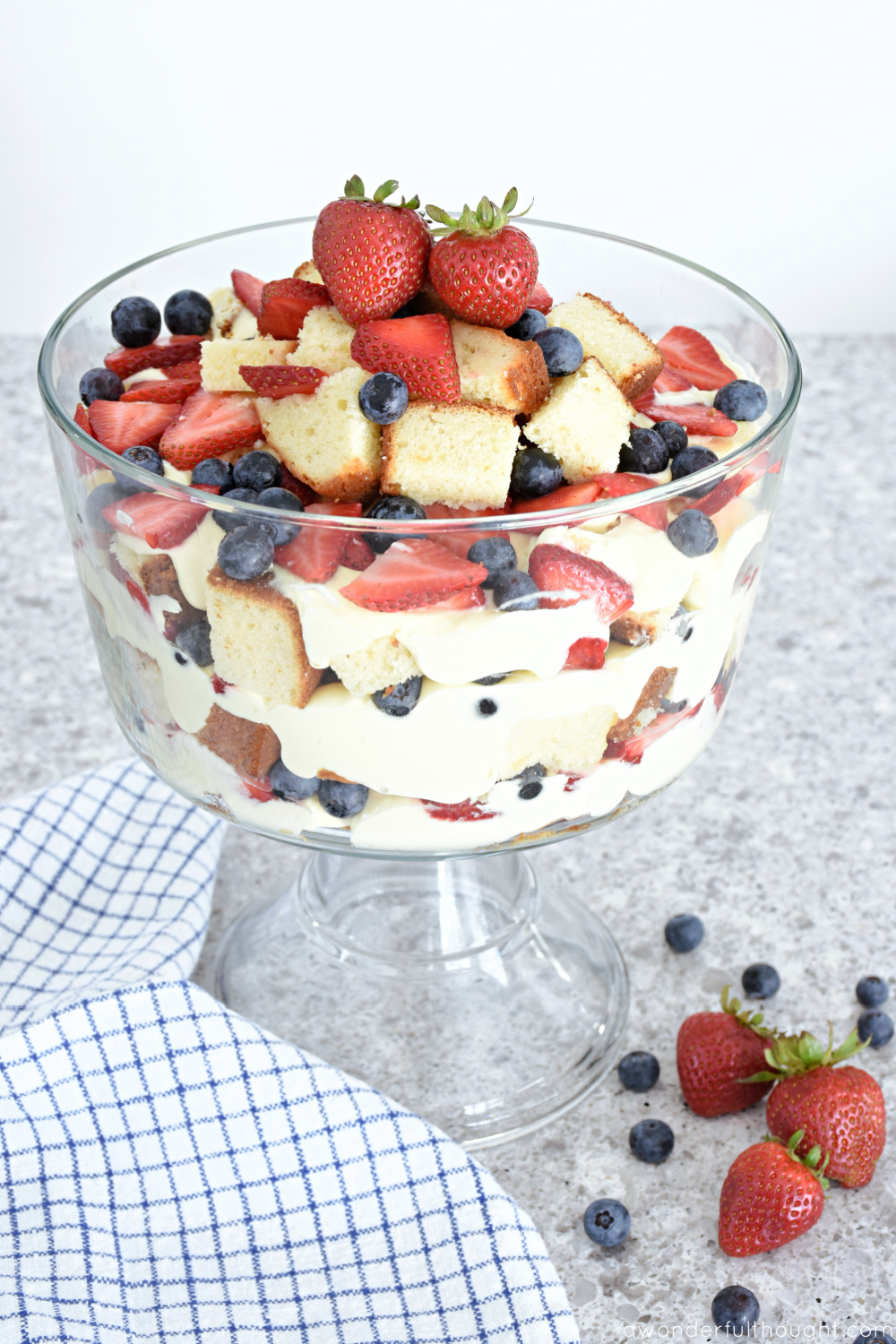 Strawberry And Blueberry Trifle - A Wonderful Thought