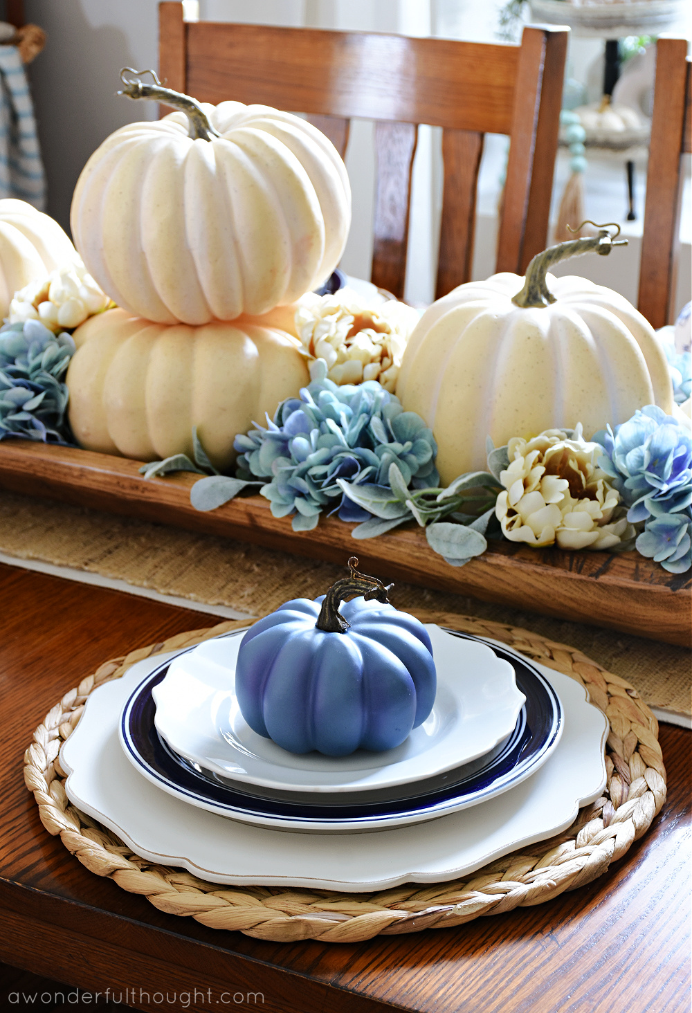 Blue Fall Decor - A Wonderful Thought