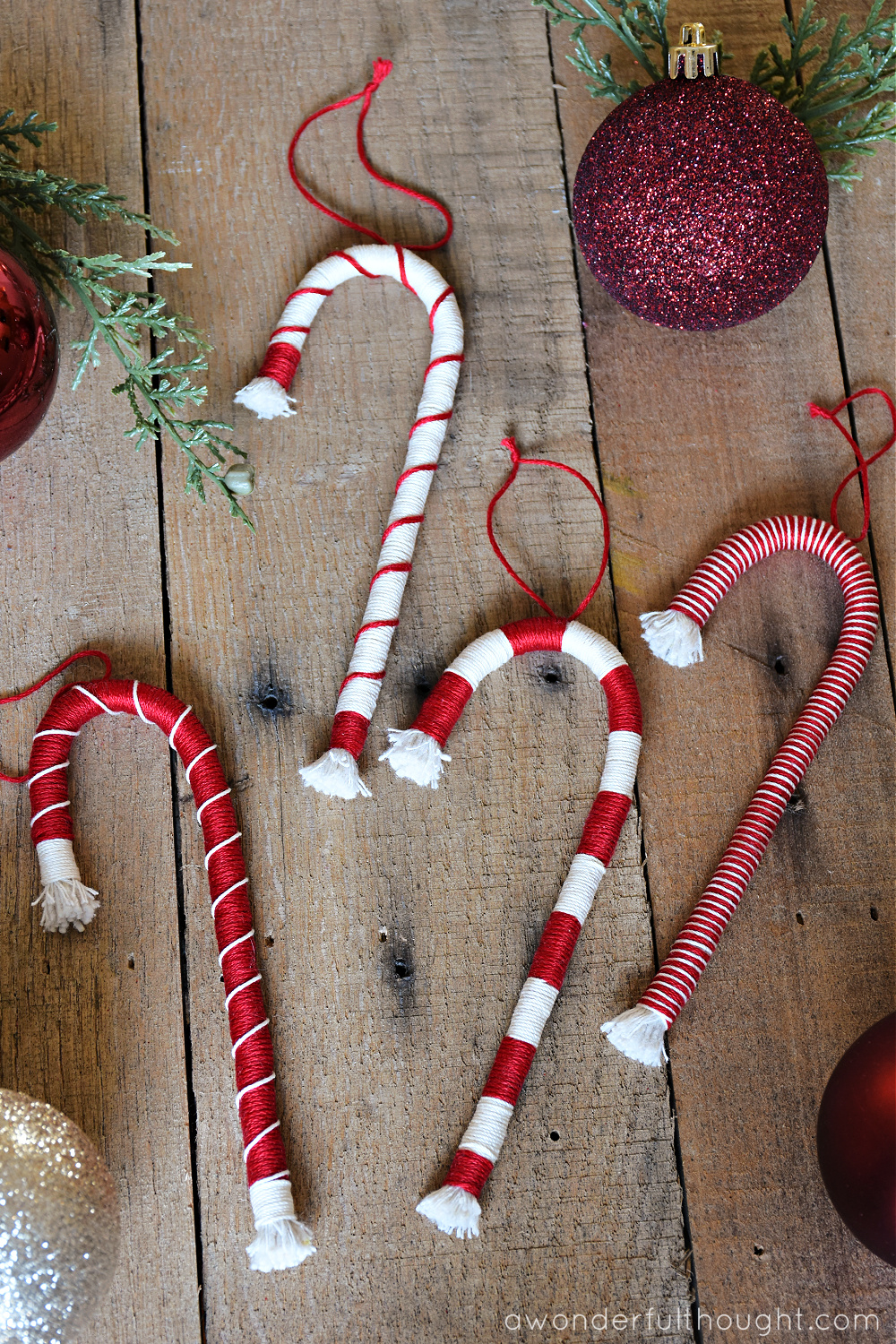 DIY Candy Cane Ornaments - A Wonderful Thought
